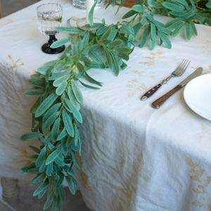 Hypestar Artificial Olive Garland for Table Decor, Faux Leaf Greenery Olive Garlands for Dining Table, Wedding, Party, Home Decoration