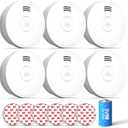 SITERWELL Smoke Detector, Smoke Detector 10 Year Battery with Photoelectric Sensor, Fire Alarm with Low Battery and Fault Warning for House and Bedroom, UL217 Listed, GS525A, 6 Packs