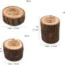 Yikko Tea Light Candle Holders, Personalized Wooden Votive Tealight Holders for Wedding Centerpieces for Table, Valentine's Day |Christmas Party |Home Decoration (Set of 12 (0.98", 1.65", 2.75"))