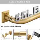 1 1/4 Diam Large Room Darkening Rods, 48-84Inch(4-7ft) Length Telescoping Wrap Around Curtain Rods For Bedroom Living Room Kitchen, Warm Gold