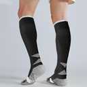 4 x YAGAXI Men's Baseball Soccer Softball Knee-High Socks - 2 Pairs Compression Multi-sport Tube Athletic Socks for Youth & Adult (Black, M)