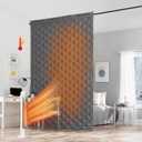 RYB HOME Grey Large Thermal Insulated Curtain for Winter, Window Insulation Soundproof Room Divider for Drafty Door Basement Laundry Acoustic Covering as Door Curtain, W48 x L96 inch, 1 Panel 