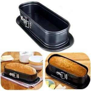 Oval Springform Pan, 12 inch, Non-Stick Baking Pan with Removable Bottom, Quick Release Latch, Black