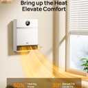 DREO Smart Wall Heater, IP24 Electric PTC Space Heaters for Indoor Use, 30 Oscillation, Adjustable Thermostat, Remote Control, Works with Alexa, 24H Timer, Easy-mounted for Office, Bedroom, Home
