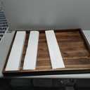 BLUEWEST Noodle Board Stove Cover with Handles, 3 in 1 Wood Stove Top Covers Board for Gas Burners and Electric Stove, Wooden RV Stovetop Cover, Tray for Kitchen Counter Space with Juice Grooves (Walnut)