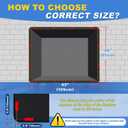 Magnetic Fireplace Cover, Fireplace Draft Stopper with 12 Pieces Strong Magnets, Fireplace Blanket for Heat Loss, Air Blocker for Winter and Summer, 43"x36", Black