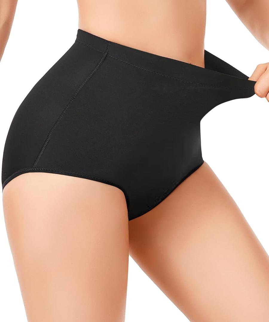 Tummy Control Shapewear Panties for Women Body Shaping Briefs Compression Underwear Seamless Shapewear Panty Girdle (Large, Black)