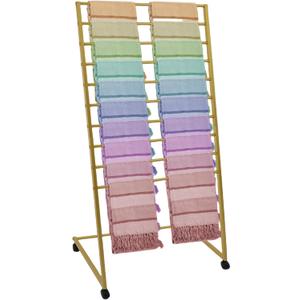 Scarf Organizer, Scarf Display Stand, 10 Tier Metal Scarf Holder Organizer, Floor-standing Scarf Rack for Commercial or Home, Hijab Stand RackTies Belt Pants Hanging Rack