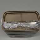 Bento Box Adult Lunch Box, Stackable 3 Layer 304 Stainless Steel Lunch box for Adults Kids Office, 3L Large Capacity Portable Lunch Box Containers with Soup Bowl Spoon and Fork (Creamy white)