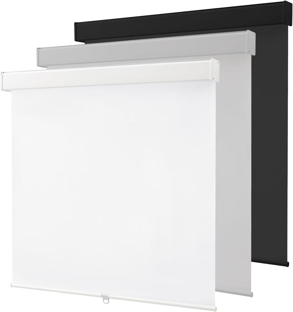 Cordless Roller Window Shades,100% Black Out Shade for Windows,Thermal Insulated UV Protection Window Blinds,Door Blinds,Blackout Shades Pull Down for Home,Office,Easy to Install,23" W x 72" H, White