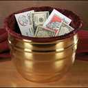 Large Offering Pot with Velvet Bag for Sunday Collections