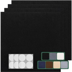 30 Pack Carpet Tile - 12 X 12 Self Adhesive Carpet Floor Tiles Anti-Slip Squares Peel and Stick Floor Tile DIY Installation for Bedroom (Black)