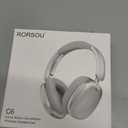 RORSOU C6 Active Noise Cancelling Headphones, Wireless Over Ear Bluetooth Headphones, 60H Playtime, Lightweight Folding Deep Bass Comfort Fit Ear Cups Headset with Mic for iPad/Travel/PC/Home Silver