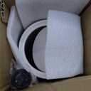 Matt White Ceramic Toilet Brush and Holder Set, Durable Bristles Non Scratch Toilet, Long Stainless Steel Handle, Freestanding Toilet Bowl Cleaners Brush, Scrubber Brush for Toilet