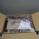 17" Farmhouse Real Wood Chandelier, No Assembly Required 4-Light Rustic Dining Room Light Fixture Over Table, Adjustable Hanging Chandelier for Kitchen Living Room Foyer Entryway