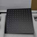 Matte Black Shower Faucet Set, Single Function Shower Trim Kit with Rough-in Valve, Square Rain Shower Head System Included Extra Long Shower Arm for Bathroom