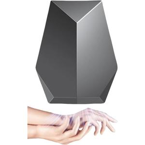 1600W Powerful Hand Dryer, Wall-Mounted Quiet Bathroom Dryer with No-Drill Installation, Compact Automatic Sensor Dryer for Home, Kitchen, Hotel(Black and White) (Black)