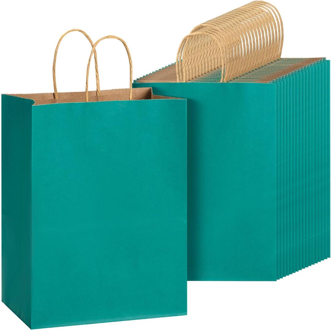 Mr. Pen- Paper Gift Bags with Handles, 60 Pack, 7.6" x 4.7" x 10.6"