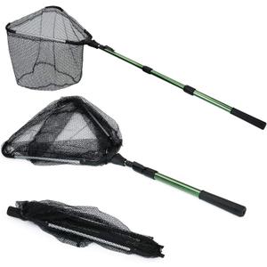 RESTCLOUD Fishing Landing Net with Telescoping Pole Handle, Fishing net Freshwater for Kids Men Women, Extend to 40-63 Inches