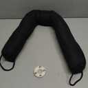 MAGZO Door Draft Stopper 36 Inches, Weighted Triangular Door Snake for Winter Noise Blocker with Hook Loops, Black