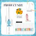 2 x Seenelling 24 Pcs Diamond Painting Suncatcher Bulk Wind Chime Diamond Art Kits DIY Crafts with Crystal Pendant for Summer Spring Adult Window Garden Home Party Gift(Fish Bones)