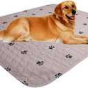 Washable Dog Pee Pads with Puppy Grooming Gloves,Puppy Pads,Reusable Pet Training Pads,Large Dog Pee Pad,Waterproof Pet Pads for Dog Bed Mat,Super Absorbing Whelping Pads (72x84 Inch (Pack of 1))
