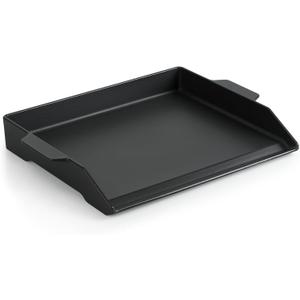 Onlyfire Universal Cast Iron Cooking Griddle, Nonstick Coating Griddle Flat Top Grill Plate with Extra High Sidewalls for Charcoal, Gas Grills and Range Oven, 18.5" 14"