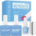Gel Nail Polish Remover: Safe Gel Polish Remover Kit for Gel Polish Set with Latex Tape 3 in 1 Nail Strengthener & Nail Tools in 3-5 Minutes