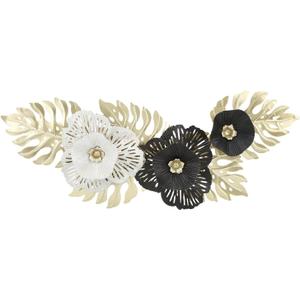 Cyrank Metal Tree Leaf Wall Decor 3D Wall Art Dcor Ginkgo Leaves Wall Hanging Sculpture Above The Bed, Living Room, Outdoor Decoration (Black/White)