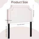 Leinuosen Notched Border Stick on The Wall Headboard,White,Classic, 40''x24''