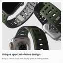 Magnetic Silicone Sport Band for Apple Watch Ultra 1/2/3, Series 4-11 & SE, Adjustable Secure Fit 38mm-49mm for Men and Women