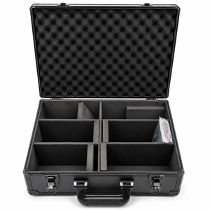 Travel Makeup Bag Case Portable Artist Make Up Organizer Case with Adjustable Dividers Make up Bag with LED Light up Mirror Jewelry Storage PVC Cloth Storage Case for Cosmetics Makeup Brushe (Black)