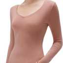 SUUKSESS Cloud Cashmere Women V Neck Long Sleeve Shirt Soft Knit Tops (White, S)