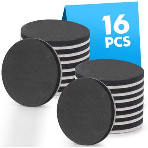16-Pack Furniture Sliders for Hardwood Floors, Save 80% Effort Safely and Easily, The Glide Tool Set for Heavy Furniture and Appliances, Reusable Floor Protectors and Moving Pads (16 Felt 3.5" Slider)