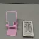 Phone Stand, Angle Height Adjustable Cell Phone Holder with Silicon Pad for Desk Fully Foldable Mobile Phone Holder Compatible with All Mobile Phones, MT-6, (Pink)