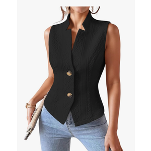 Women's Sleeveless Blazer Summer Casual Fully Lined Vest Tank Business Casual Work Trendy Elegant Outfits 2025 S
