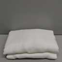 NICETOWN White Linen Sheer Curtains and Drapes 84 inches Long, Rod Pocket & Back Tab semitransparent with Light Through Vertical Window Treatments for Sliding Glass Door & Living Room, 52"W, Set of 2