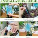 Norme 6 Pcs Plant Drip Irrigation Set 500 ml Drip Water Bag Plant Waterer with Support Rod Stakes Self Watering Spikes Automatic Watering System for Potted Indoor Outdoor