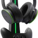 Tilted Nation 3 in 1 Gaming Headset and Controller Stand for PS5 and Xbox Series X Charging Station - Game Controller Holder and Headphone Stand for Desk with PlayStation and Xbox Magnetic Charger (Black)