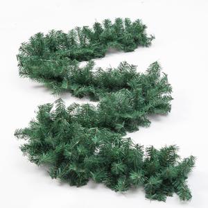 Vintage Christmas Artificial Plaid Garland Green Pine Branch Bendable Christmas Garland Decorations Decor 10.6x4.3x14.9 inch, Pack 2