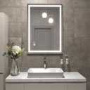 Beelux 16''x24'' Bathroom Mirror Lights, Wall-Mounted Lighted Vanity Mirror 3 Color Front Lights,Anti-Fog, Smart Touch, Memory Function, Stepless Dimmable,ETL Listed