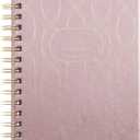 russell+hazel 2025 Vegan Leather Black Weekly Planner, 12 Month Calendar (Small, Blush)