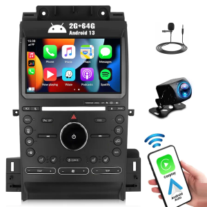 SIXWIN Android Car Stereo for Ford Taurus 2011-2016 with Wireless CarPlay Android Auto Mirror Link 2G+64G 9 Inch Touchscreen Bluetooth GPS Navigation WiFi FM Backup Camera MIC