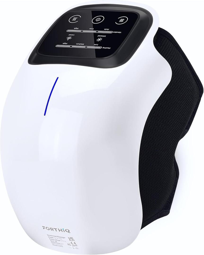 FORTHiQ Knee Massager Smart with Heat, Red Light and Vibration, 3-in-1 Cordless, 2025 Updated Edition, Gifts for Grandma & Grandpa