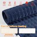 Deepsoon Heating Pad, Electric Heating Pads for Back, Neck, Moist Heating Pad for Abdomen Shoulder Knee Legs, Dry/Moist Heat & Auto Shut Off, Mother's Day Birthday for Men and Women (Navy Blue,24x12 Inch)