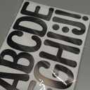 Bemeol 36 Sheets Letter Stickers 4 Inch Large Alphabet Letter Sticker Self Adhesive Letters Stickers for Classroom Home Decor Bulletin Boards(Black)