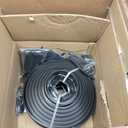 Sasylvia 2'' x 200' Landscape Edging Kit Edging Border Coil Include Anchoring Spikes 10 Connectors Plastic Garden Border for Lawn Garden Grass Yard Home(Black)