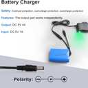 KBT 5V 8Ah Battery Pack with DC5521 Connector Cable & Battery Charger Compatible with 5 Volt Devices, RC Car, Robot, DIY, LED Light Strip