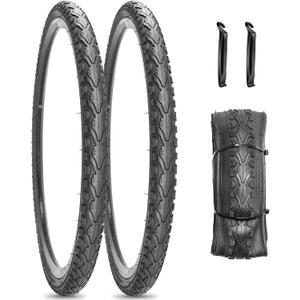 SIMEIQI Pair of 26"x1.75" Bike Tires with or Without Inner Tubes for 26x1.5/ 26x1.75/26x1.95 Replacement Tire for Hybrid City Road Commuter Bicycles