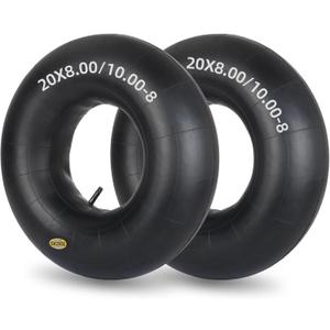 20x8.00-8, 20x10.00-8 Inner Tubes, 2 Pack with TR-13 Valve Stem, Heavy-Duty Replacement Tubes for Lawn Mowers, Tractors, Riding Mowers, Golf Carts, Scooters, Go Karts, Wagons, Garden Trailers